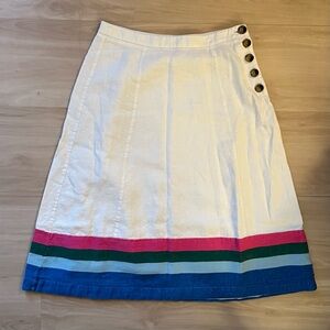 Boden Women’s 10 Linen Blend MIDI Skirt